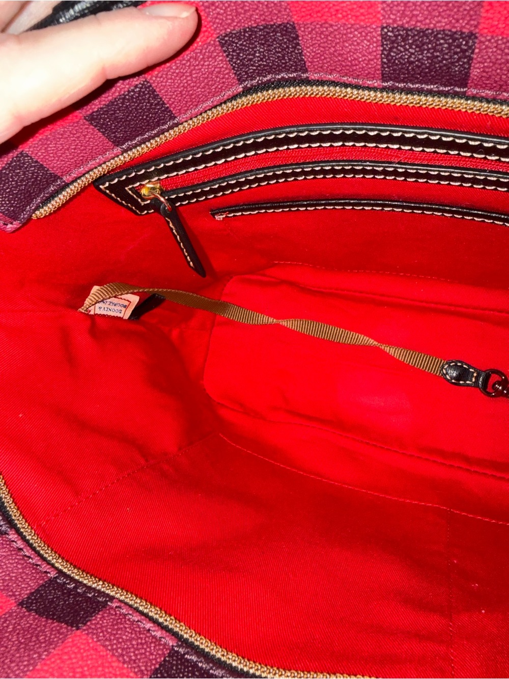 Dooney & Bourke Pink Black Tucker Tote - Picture 11 of 11